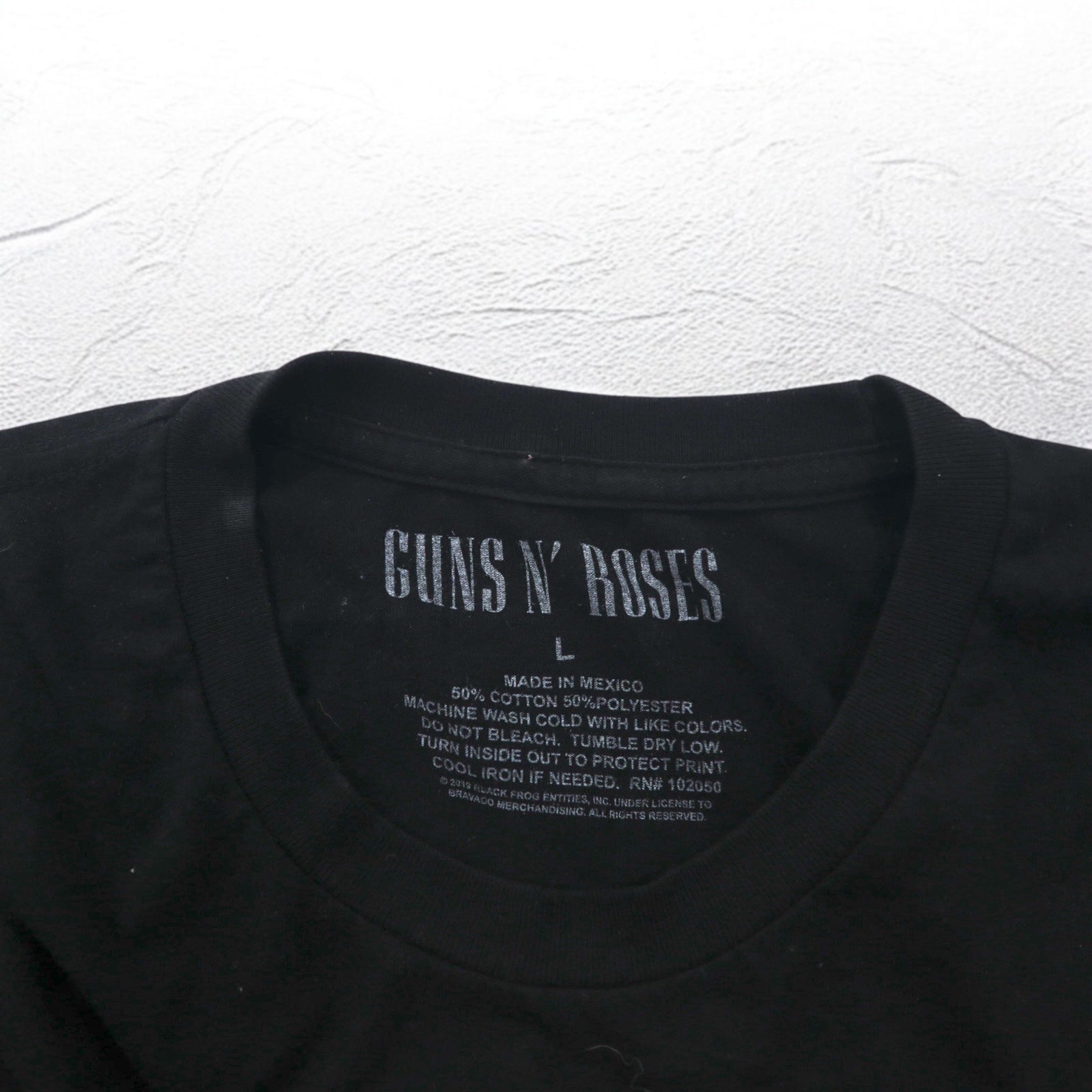 GUNS N' ROSES T-Shirt L Nero Cotone Fatto in Messico