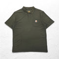 Carhartt Polo a maniche corte con taschino, vestibilità Original Fit, XL, color kaki