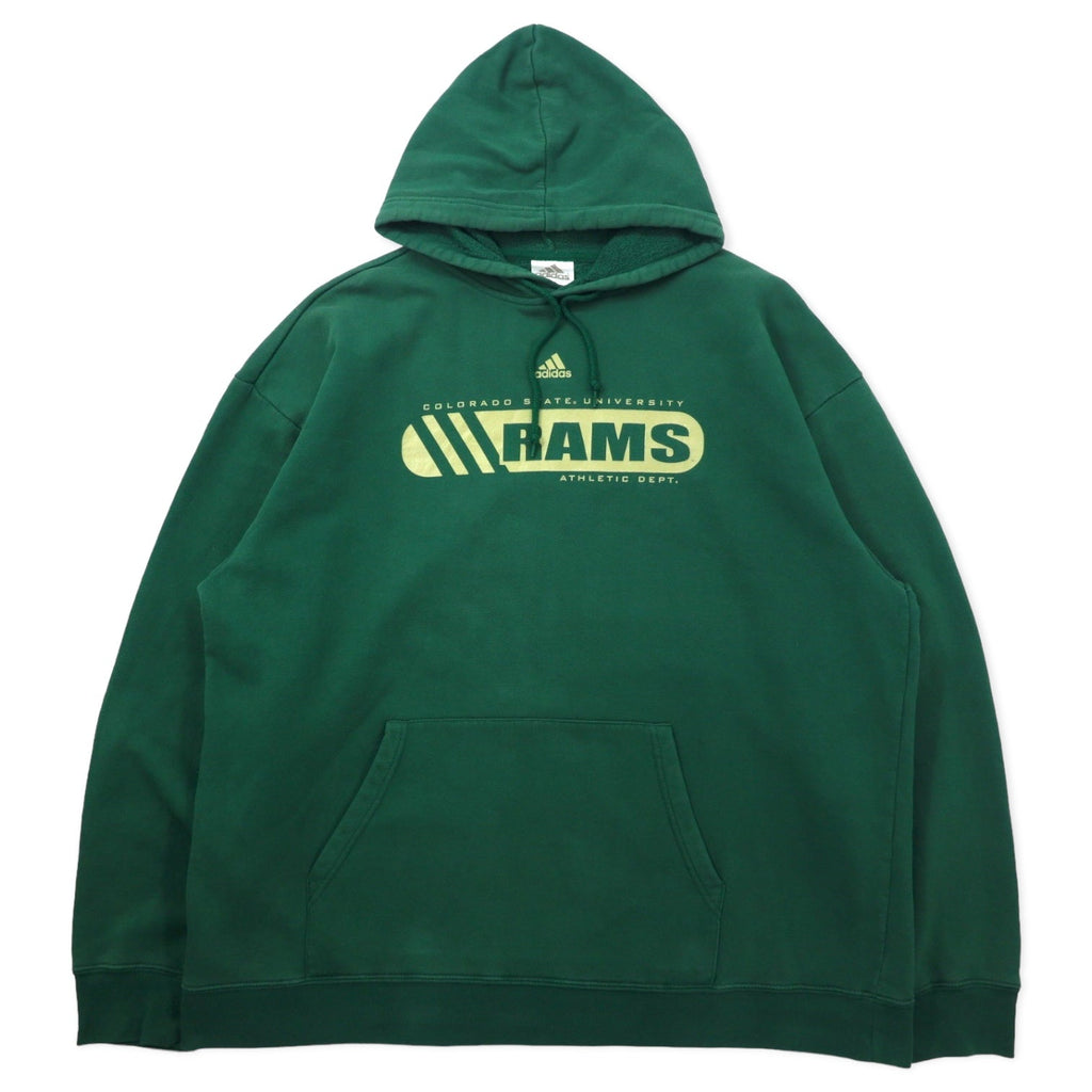 Felpa con cappuccio adidas College Print XL Verde Cotone NCAA RAMS