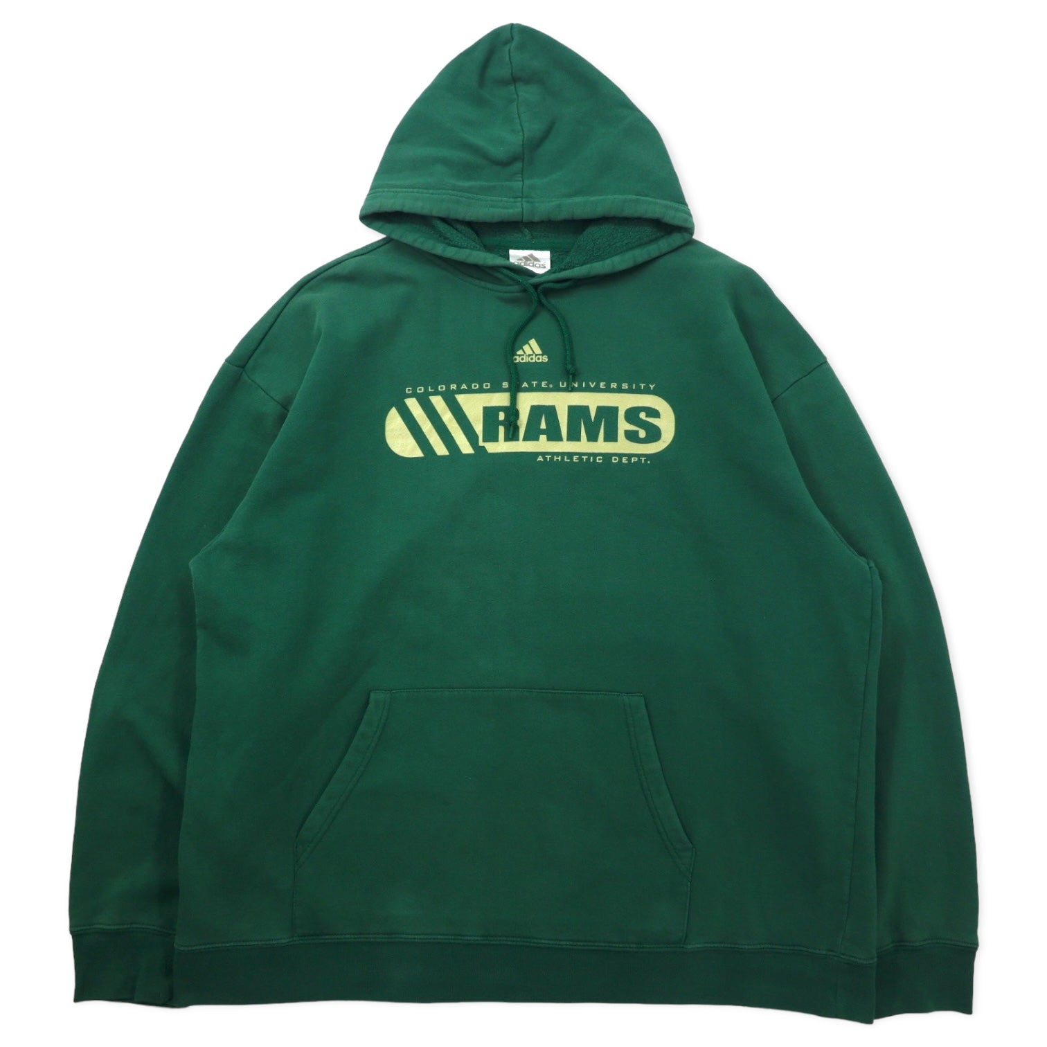 Felpa con cappuccio adidas College Print XL Verde Cotone NCAA RAMS