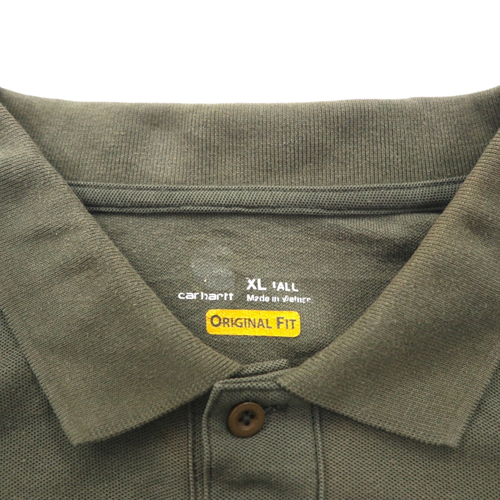Carhartt Polo a maniche corte con taschino, vestibilità Original Fit, XL, color kaki