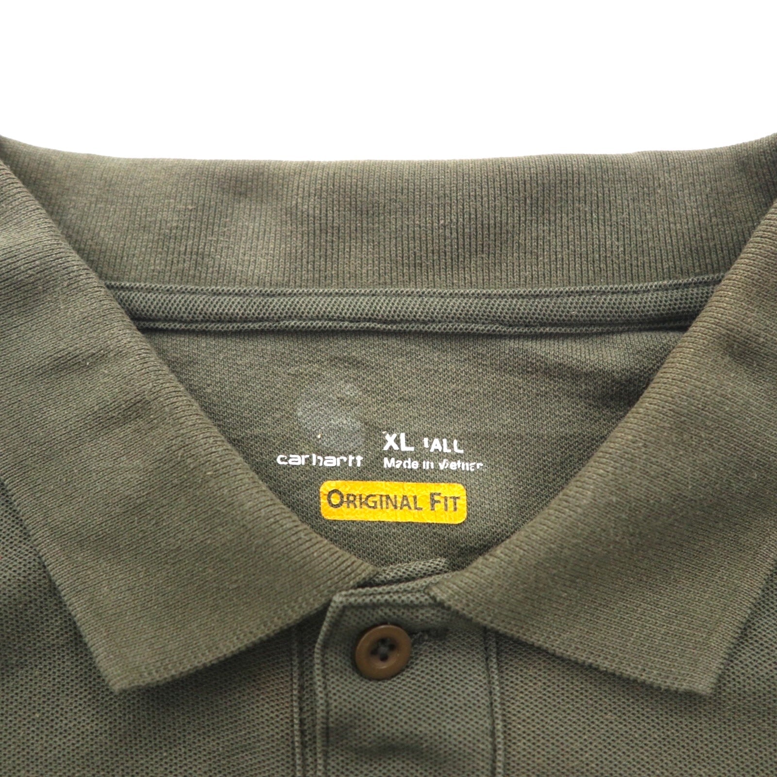 Carhartt Polo a maniche corte con taschino, vestibilità Original Fit, XL, color kaki