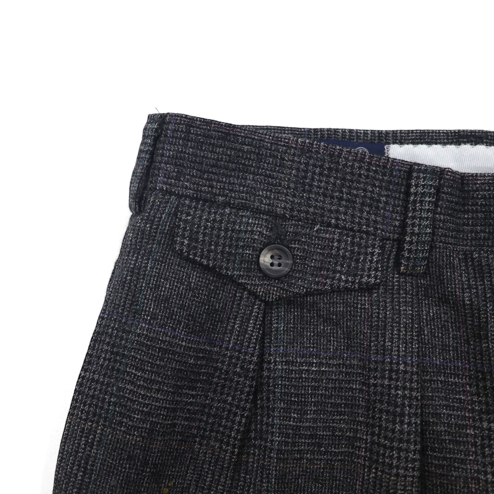 90s USA Vintage Trousers 2タック ワイド スラックス パンツ M グレンチェック サスペンダーボタン プリーツ AUSTIN REED 90年代 USA製