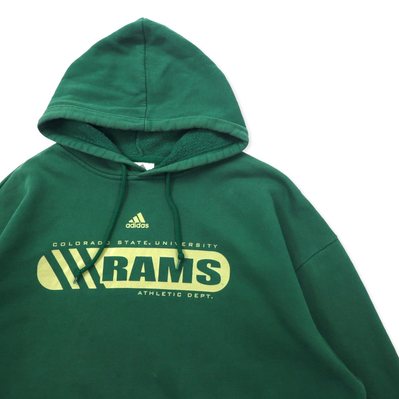 Felpa con cappuccio adidas College Print XL Verde Cotone NCAA RAMS