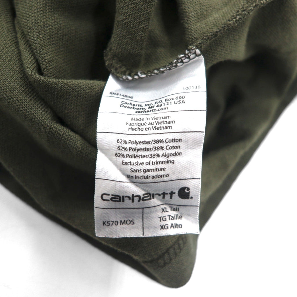 Carhartt Polo a maniche corte con taschino, vestibilità Original Fit, XL, color kaki
