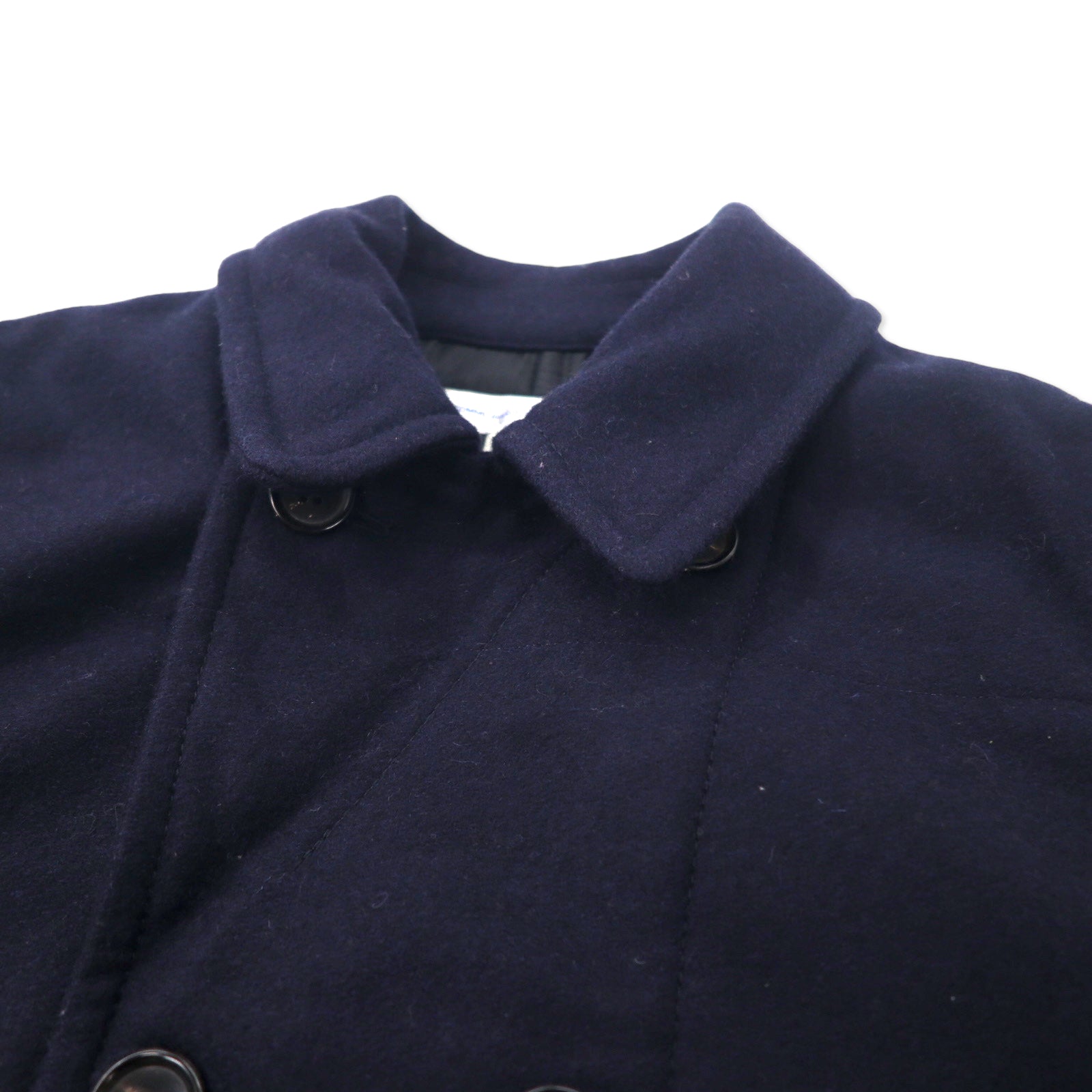 COMME des GARCONS SHIRT Pea Coat dalla Francia, Taglia S, Blu Scuro, Lana W15147