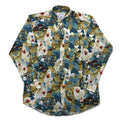 Vintage 90s Japan Made Retro Shirt mio SIROCCO ポリシャツ M マルチカラー 総柄 アート