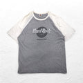 Hard Rock CAFE T-shirt raglan XL grigio cotone AMSTERDAM