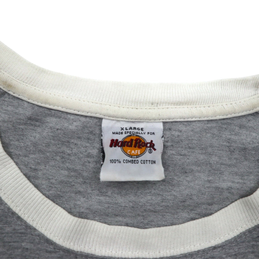 Hard Rock CAFE T-shirt raglan XL grigio cotone AMSTERDAM