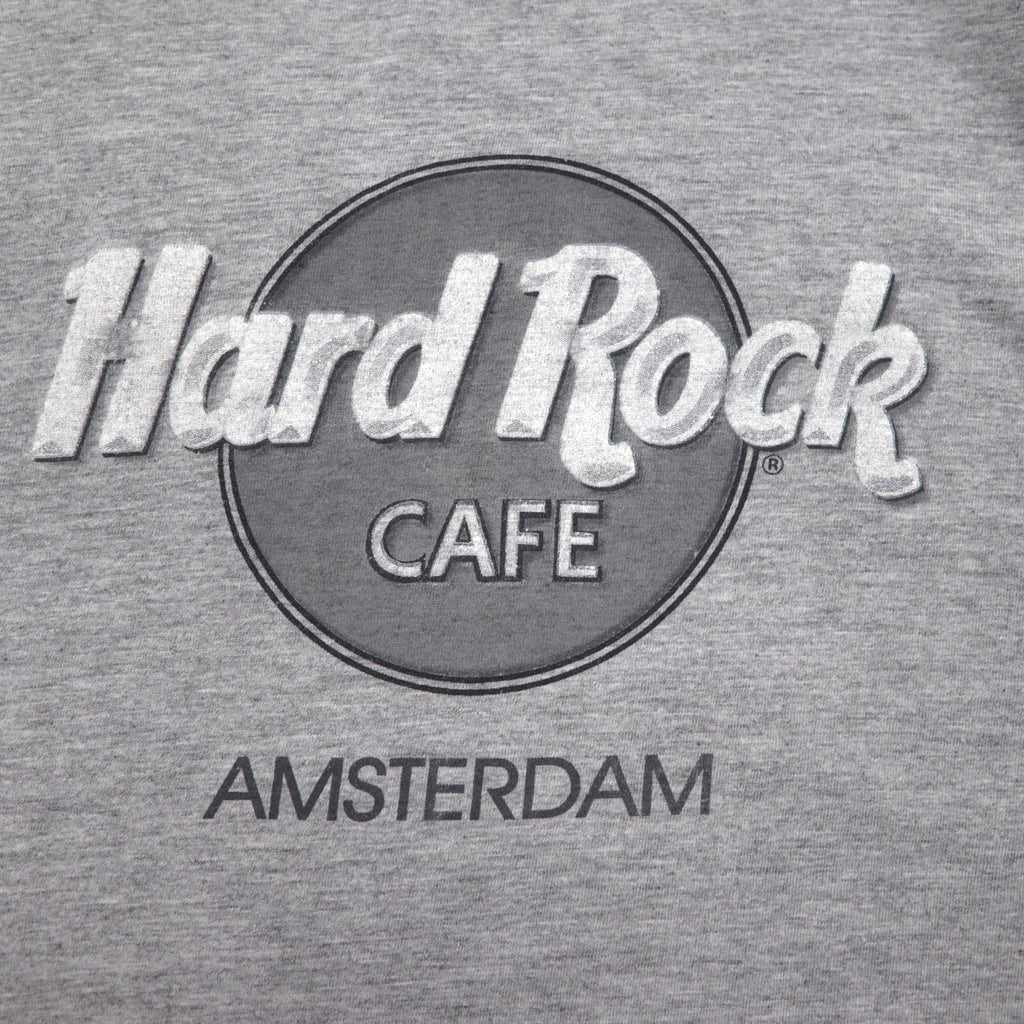 Hard Rock CAFE T-shirt raglan XL grigio cotone AMSTERDAM