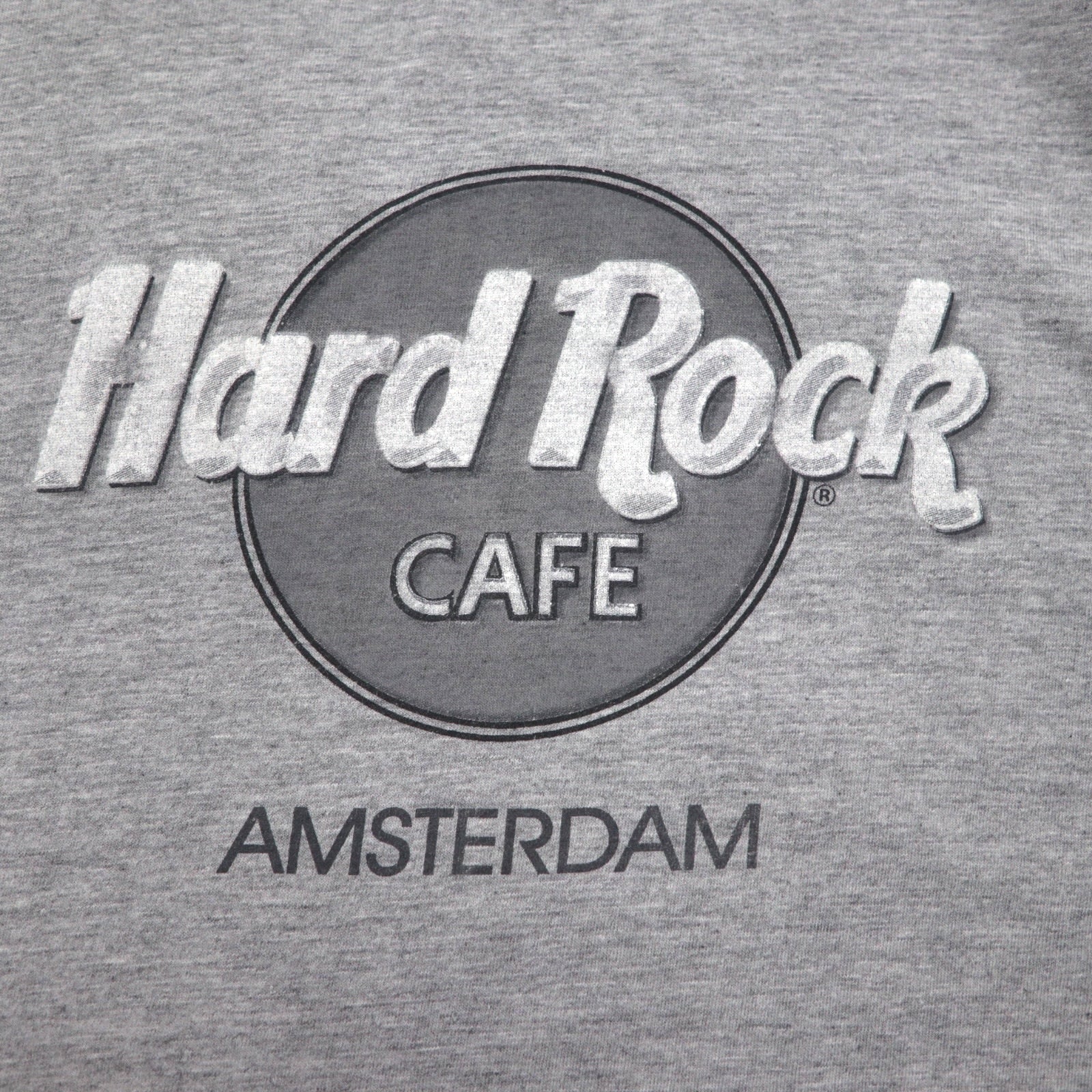 Hard Rock CAFE T-shirt raglan XL grigio cotone AMSTERDAM