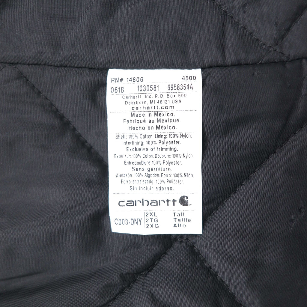 Carhartt ダック トラディショナル コート 2XL ネイビー 中綿 キルティングライナー 襟コーデュロイ C003-DNY 未使用品