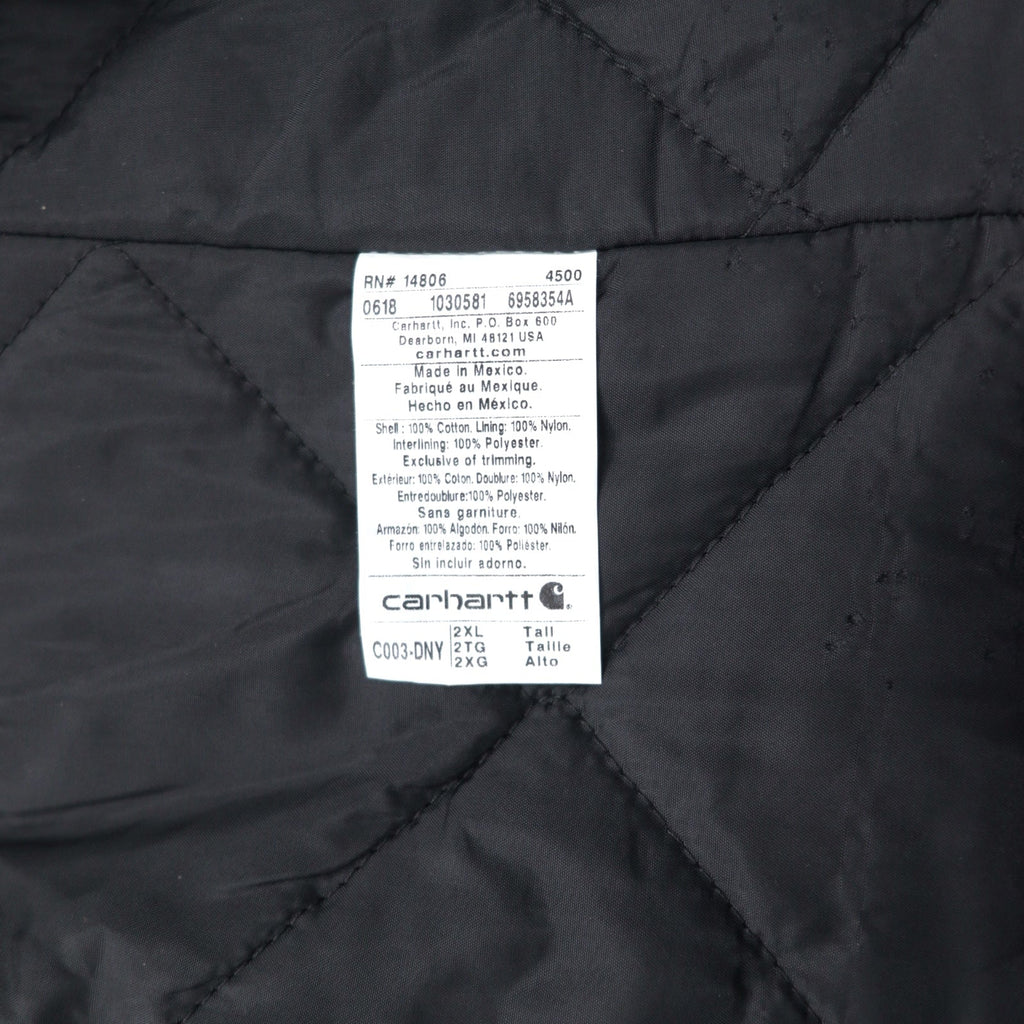 Carhartt ダック トラディショナル コート 2XL ネイビー 中綿 キルティングライナー 襟コーデュロイ C003-DNY 未使用品
