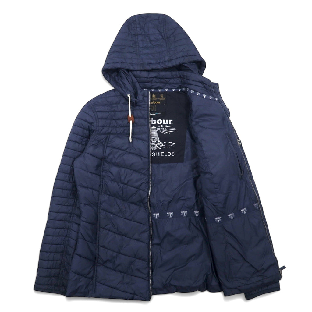 Barbour Giacca trapuntata in fibra di piumino XL blu navy poliestere cappuccio removibile HEADLAND QUILT JACKET LQU0816NY71