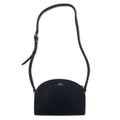 A.P.C. Demi-Lune borsa a tracolla navy Demi Luna in pelle di vacchetta goffrata con motivo coccodrillo, Made in Portugal