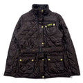 Barbour International Giacca trapuntata da moto L Marrone Poliestere Fodera in pile