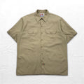 Dickies 半袖 ワークシャツ XL ベージュ ポリエステル コットン 胸ポケット ビッグサイズ ニカラグア製