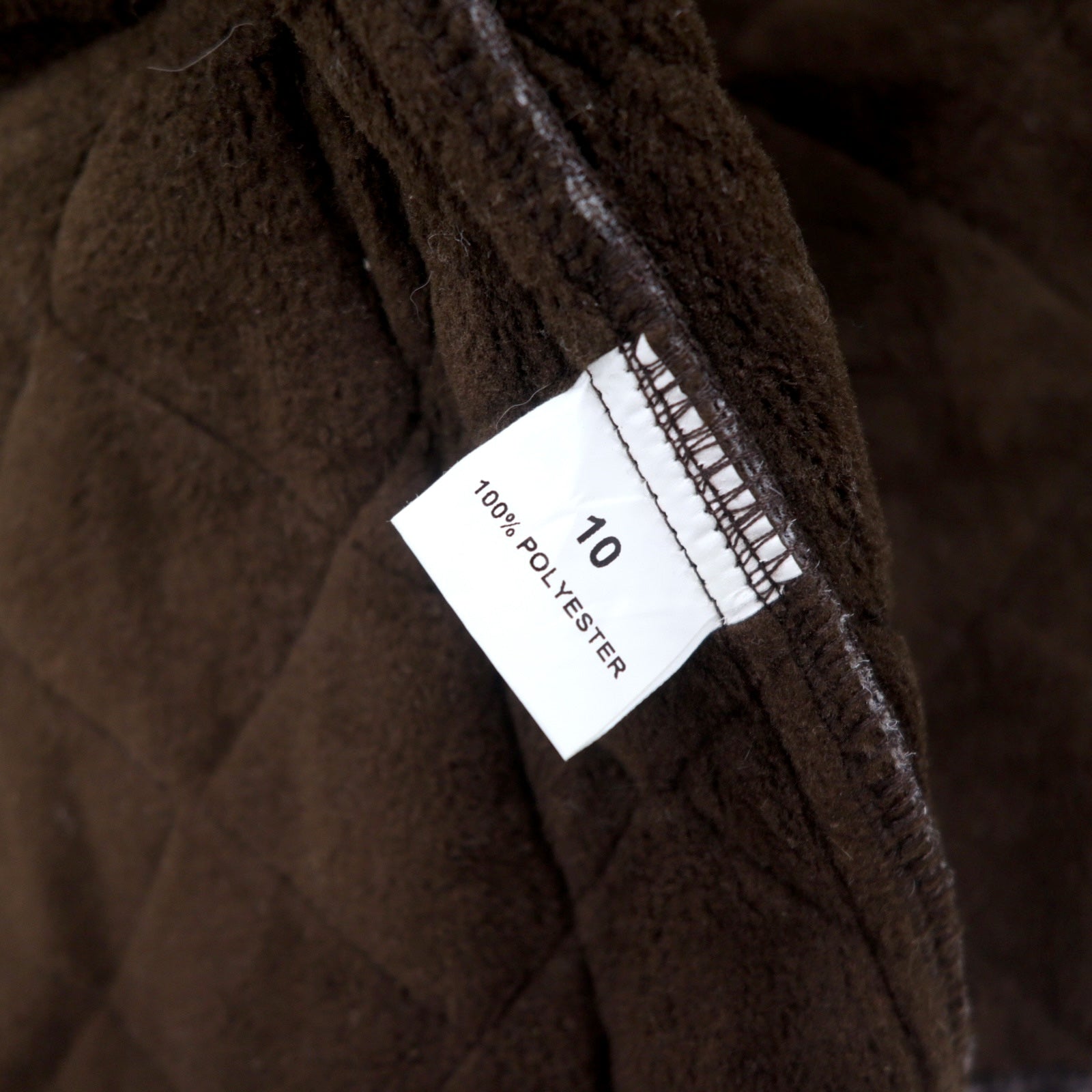 Barbour International Giacca trapuntata da moto L Marrone Poliestere Fodera in pile