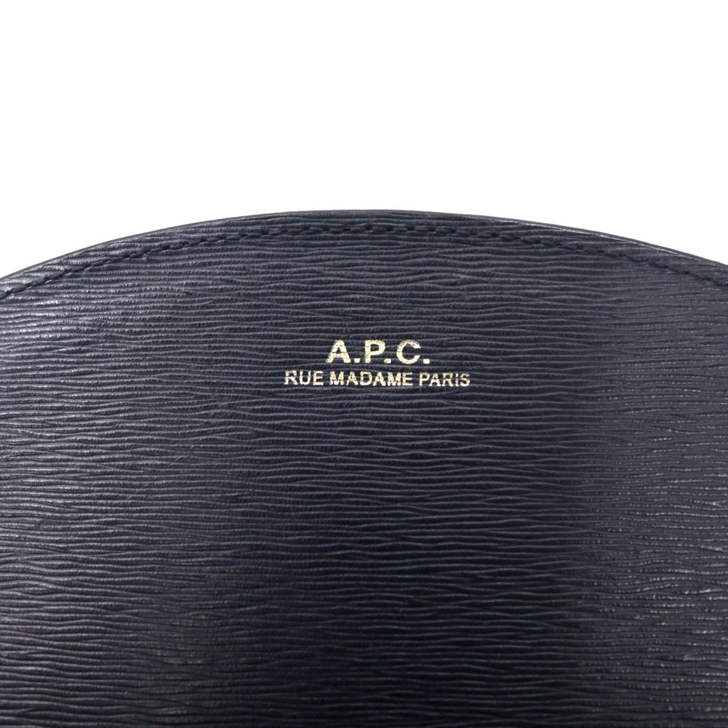 A.P.C. Demi-Lune borsa a tracolla navy Demi Luna in pelle di vacchetta goffrata con motivo coccodrillo, Made in Portugal