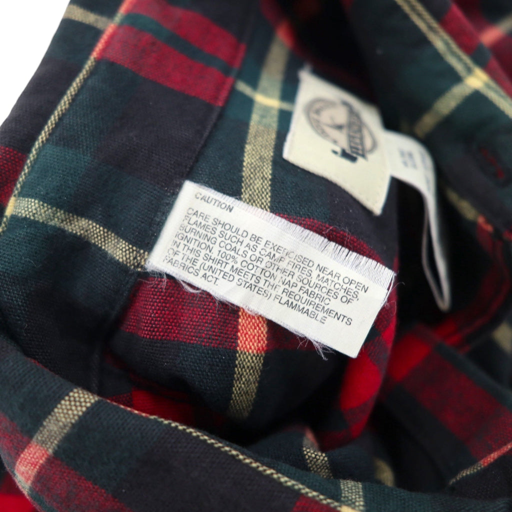 Eddie Bauer 90年代 フランネル ワークシャツ XL レッド チェック LEGENDS チェック ダブルポケット