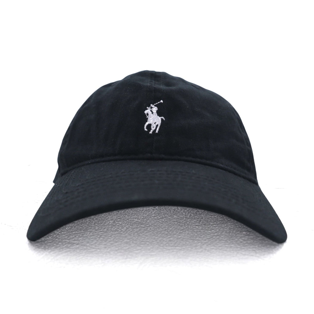 Polo by Ralph Lauren 6パネルキャップ FREE ベルト ブラック コットン スモールポニー刺繍