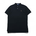 Polo by Ralph Lauren 90年代 ポロシャツ M ブラック コットン 鹿の子 スモールポニー刺繍 ペルー製