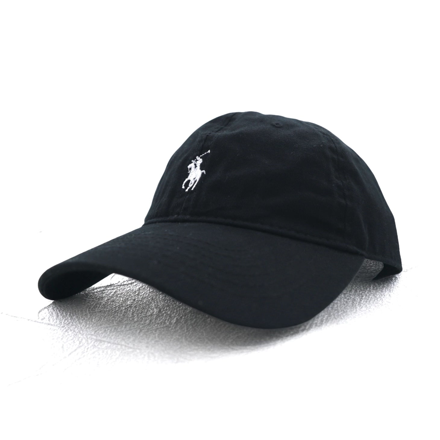 Polo by Ralph Lauren 6パネルキャップ FREE ベルト ブラック コットン スモールポニー刺繍