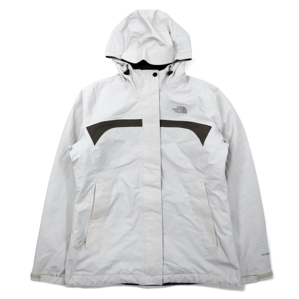 THE NORTH FACE Giacca a vento 3-in-1 M Bianco Kaki Poliestere HYVENT Impermeabile Traspirante Fodera in pile staccabile Taglia USA