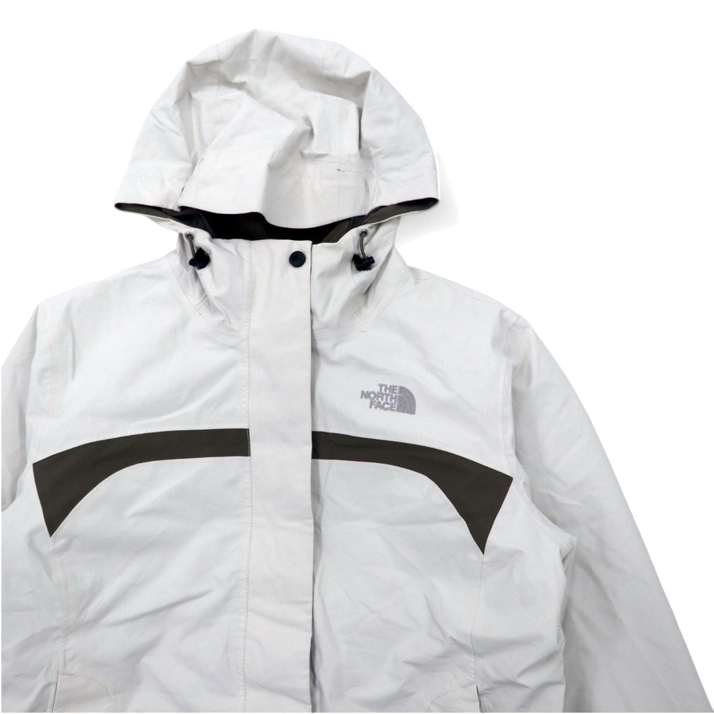 THE NORTH FACE Giacca a vento 3-in-1 M Bianco Kaki Poliestere HYVENT Impermeabile Traspirante Fodera in pile staccabile Taglia USA