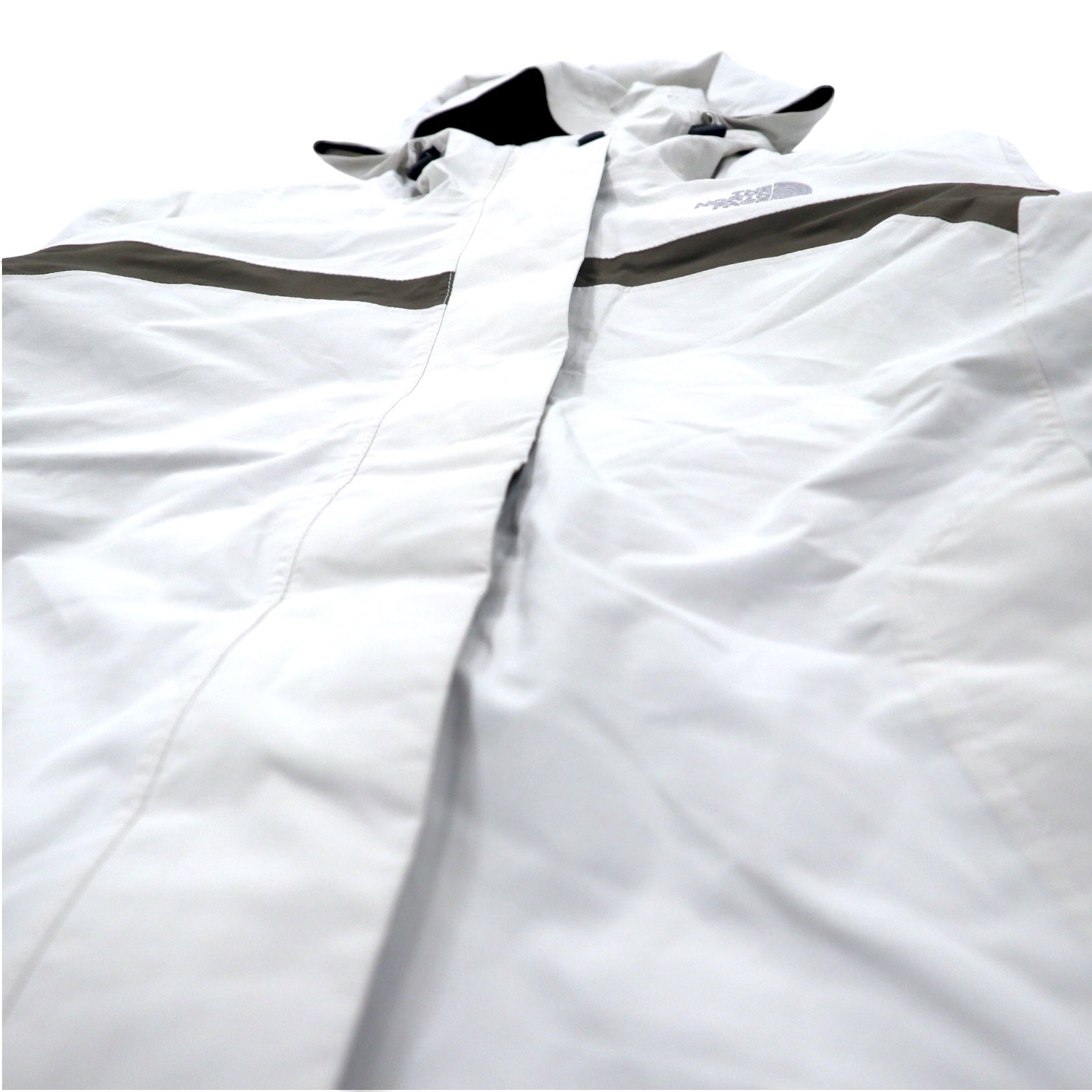 THE NORTH FACE Giacca a vento 3-in-1 M Bianco Kaki Poliestere HYVENT Impermeabile Traspirante Fodera in pile staccabile Taglia USA