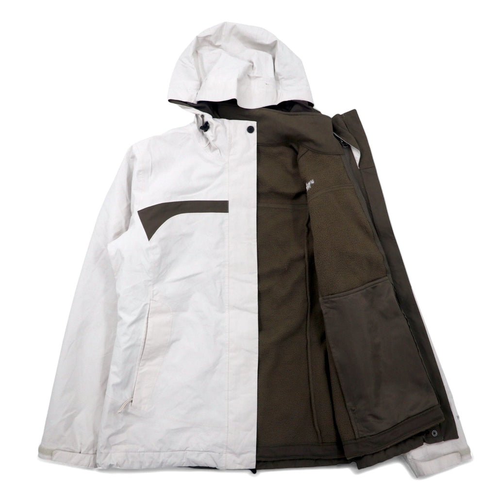 THE NORTH FACE Giacca a vento 3-in-1 M Bianco Kaki Poliestere HYVENT Impermeabile Traspirante Fodera in pile staccabile Taglia USA