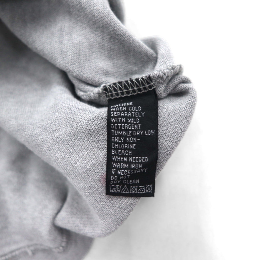 POLO JEANS Co. RALPH LAUREN T-shirt girocollo anni '90 con logo ad arco taglia XL grigio ricamo punto catenella cotone