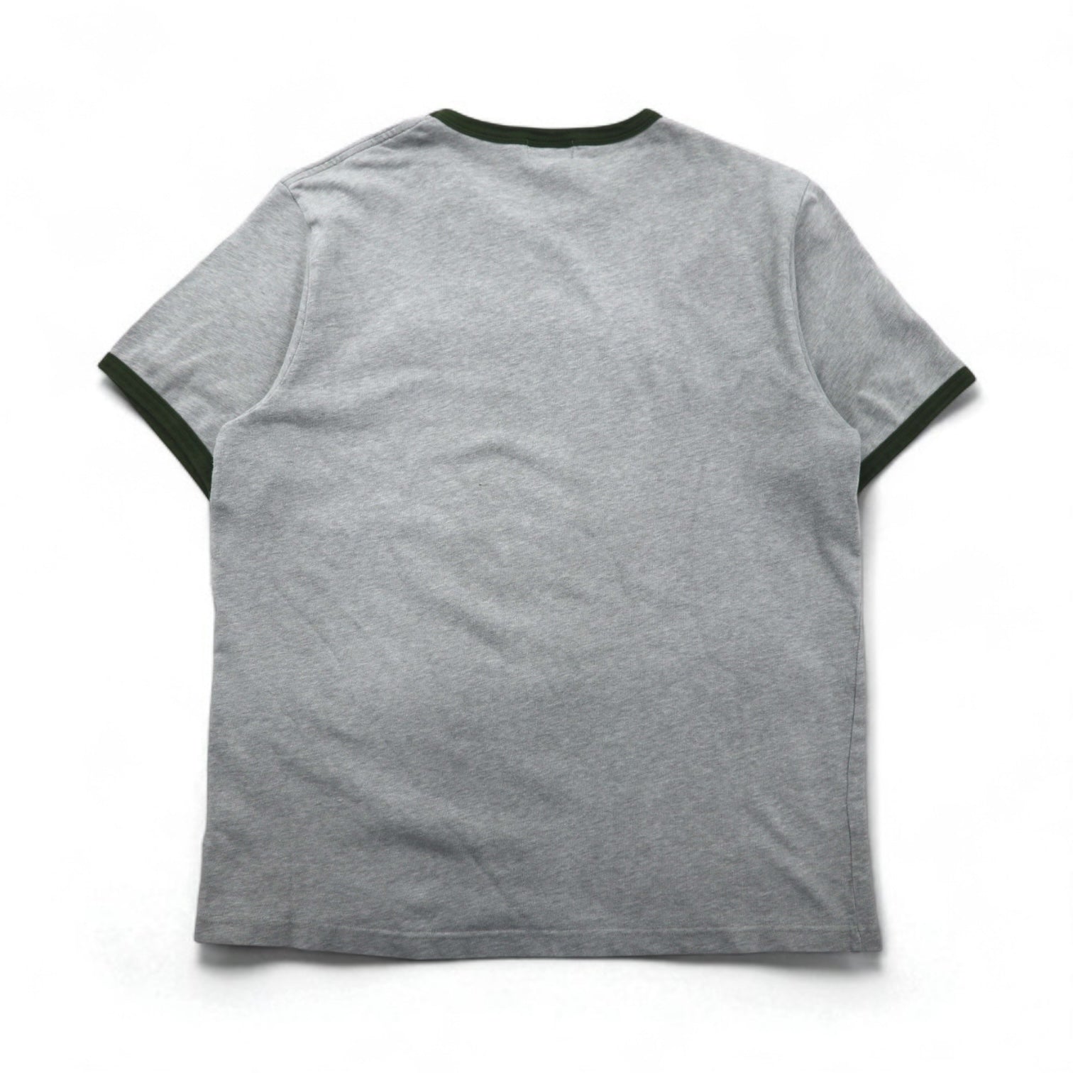 POLO JEANS Co. RALPH LAUREN T-shirt girocollo anni '90 con logo ad arco taglia XL grigio ricamo punto catenella cotone