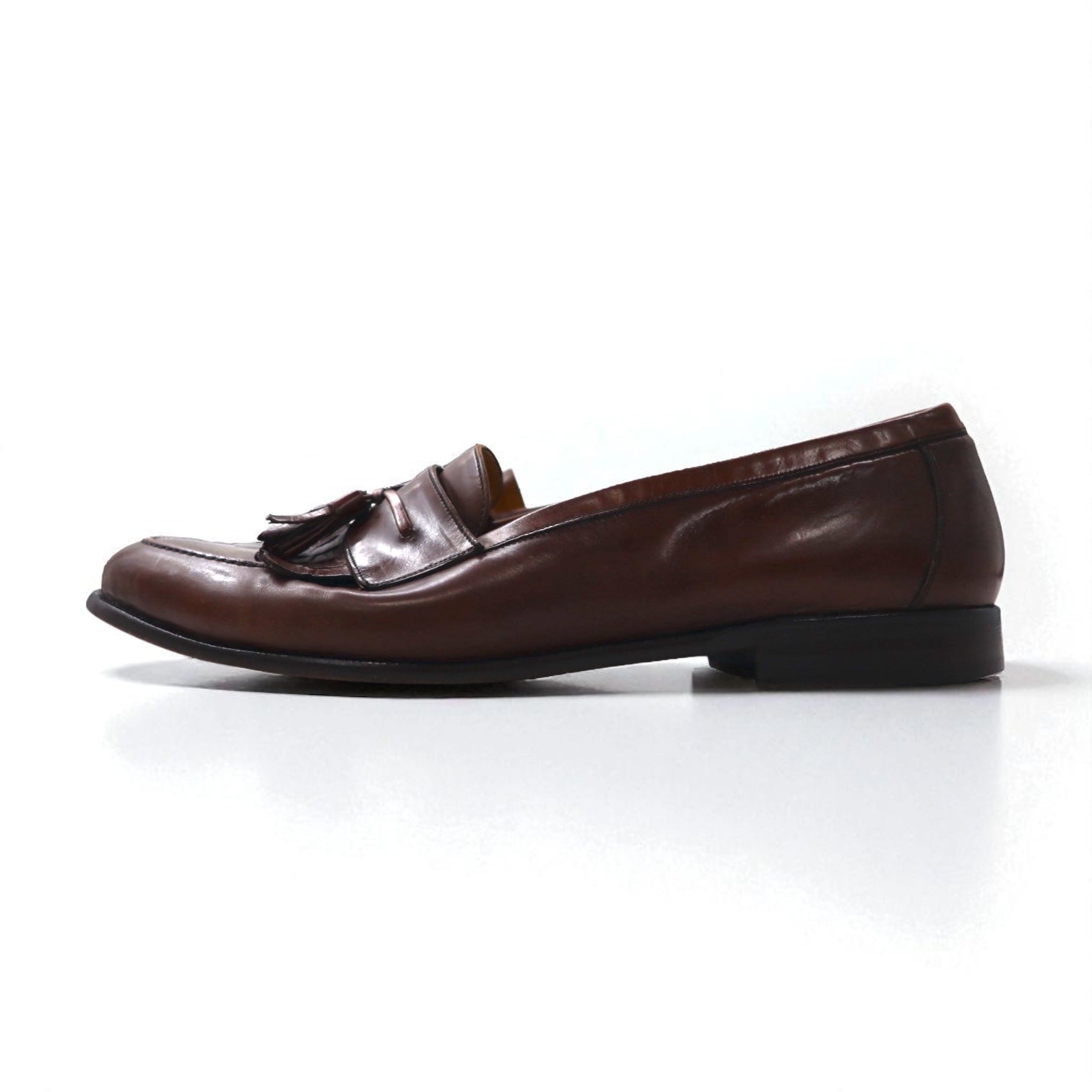 mezlan Loafers con Nappe e Frange "Quilt" 28cm Marrone Pelle Santander Spagna
