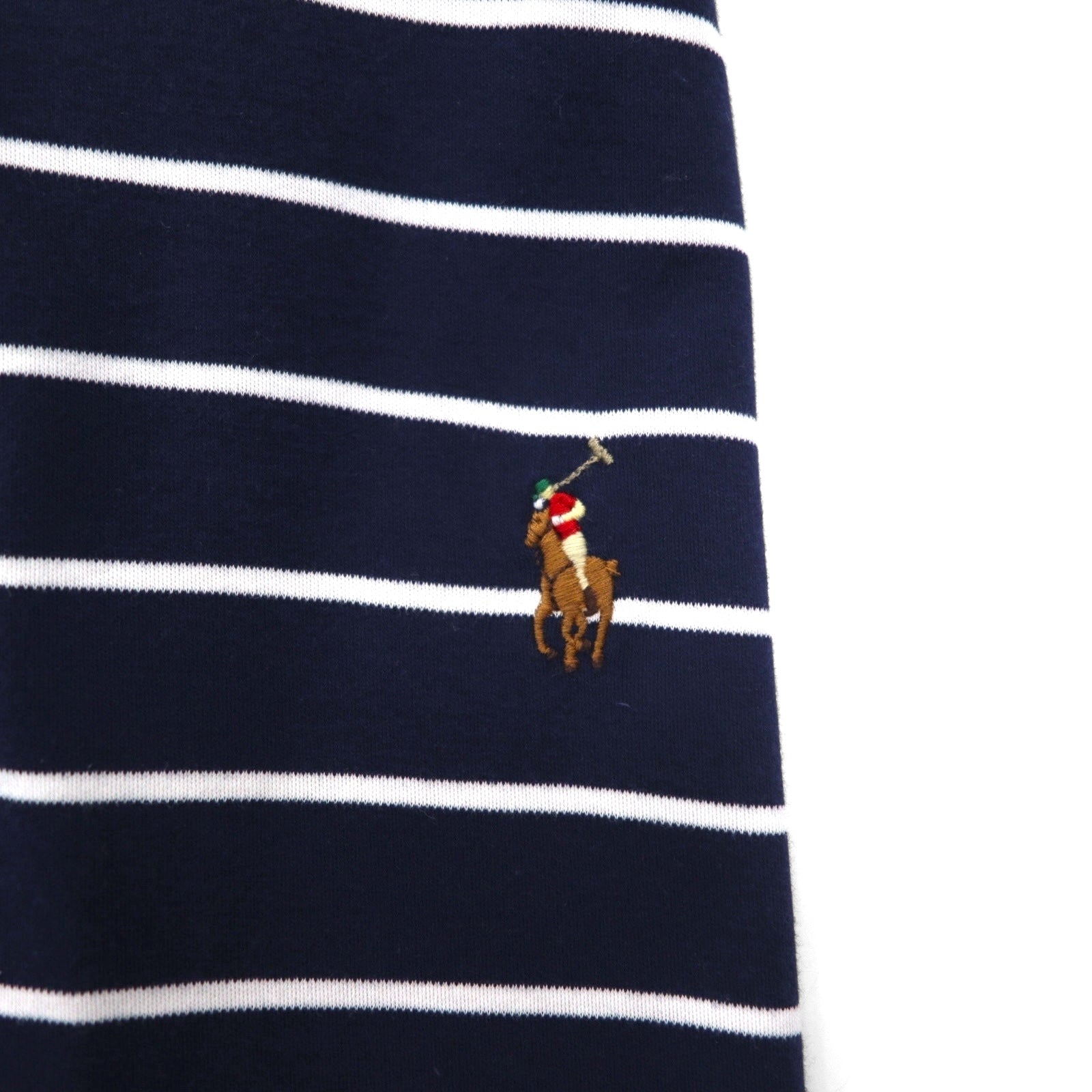 POLO RALPH LAUREN Polo a righe XL navy cotone ricamo piccolo pony