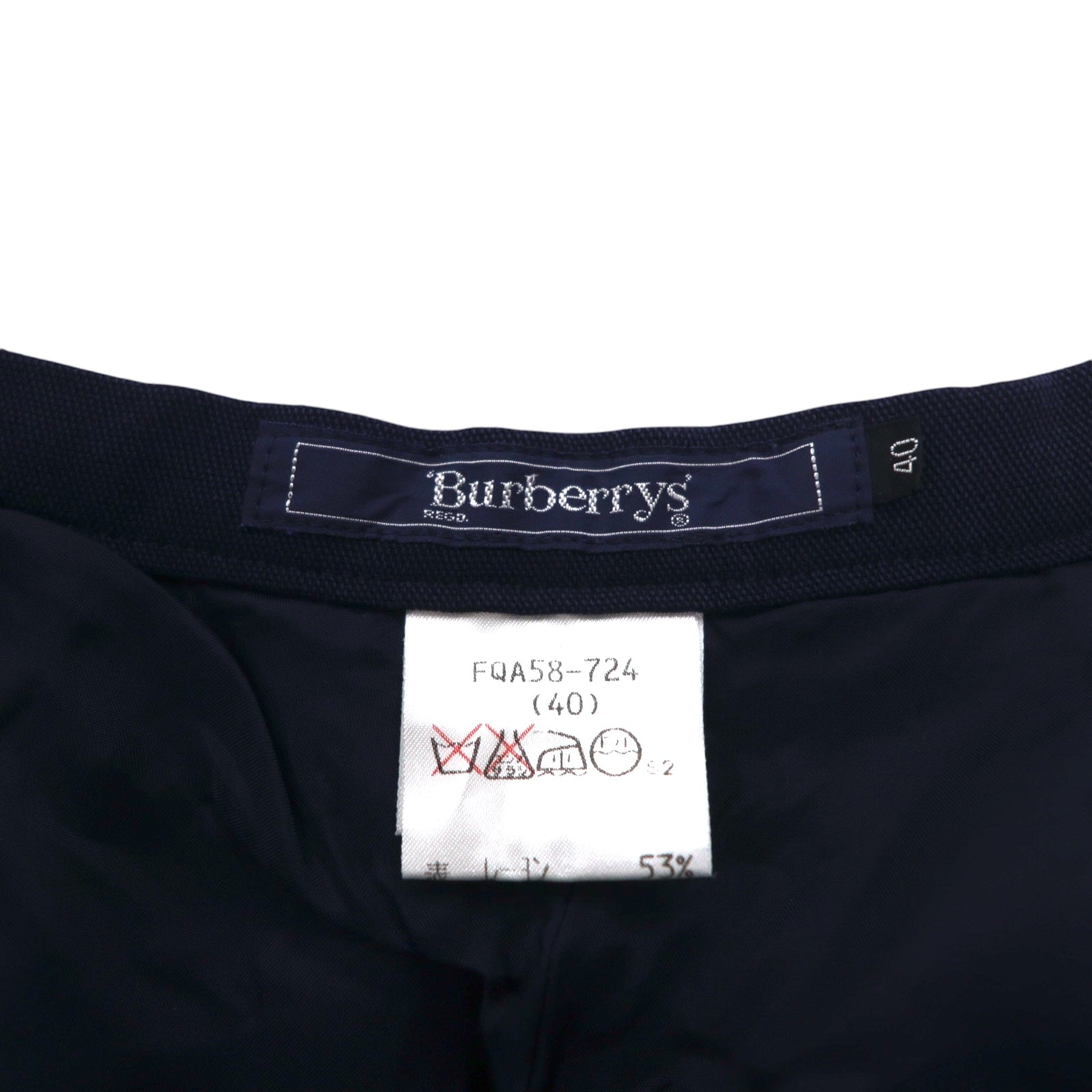 Burberrys anni '90 Pantaloni ampi M Navy Rayon