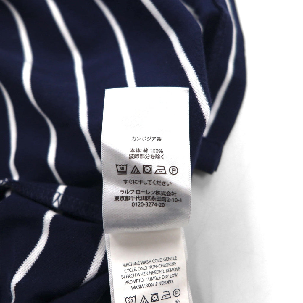 POLO RALPH LAUREN Polo a righe XL navy cotone ricamo piccolo pony