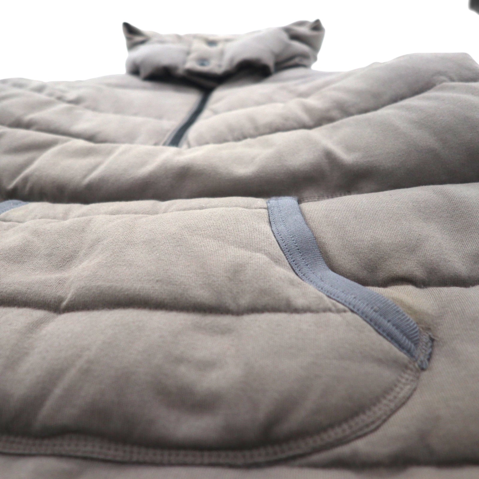 KITH × NANO UNIVERSE × 西川ダウン NAKAMEGURO QUARTER-ZIP PULLOVER CINDER プルオーバー ダウンジャケット S カンガルーポケット アノラック パーカー KH1080
