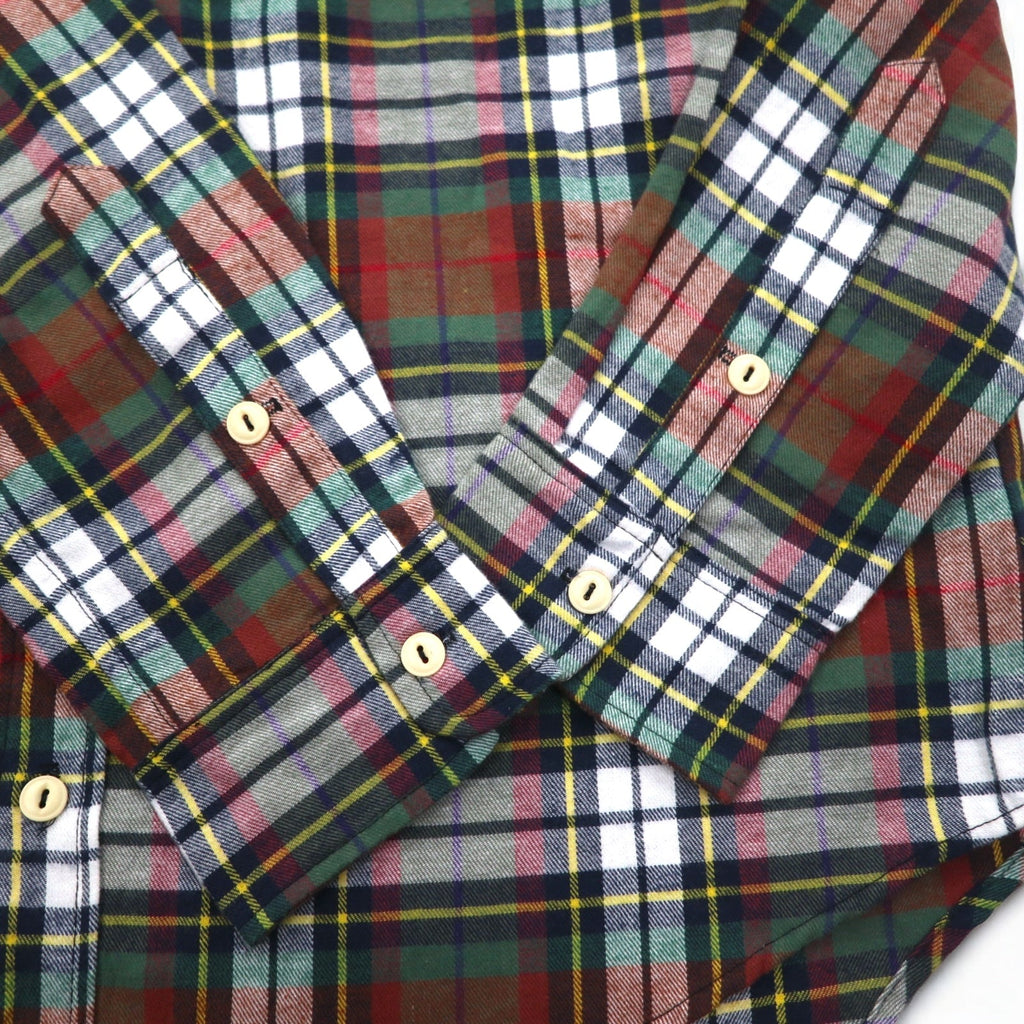 Sunday Works USA, camicia a quadri con cappuccio, taglia XL, rossa e verde, UNION MADE