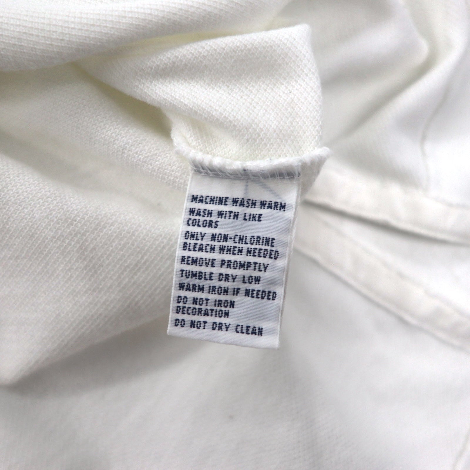 Polo by Ralph Lauren anni '90 Polo XL Bianco Cotone Piquet Polo Player Logo ricamato sulla schiena