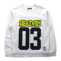 adidas originals Felpa stampata numerata XS bianca con inserti in mesh WINTER CREW SWEATSHIRT BS2626