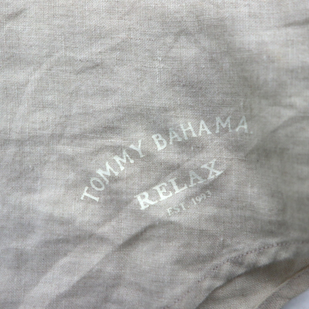 90s Vintage Linen Shirt リネンシャツ XL ベージュ 胸ポケット 麻 Tommy Bahama
