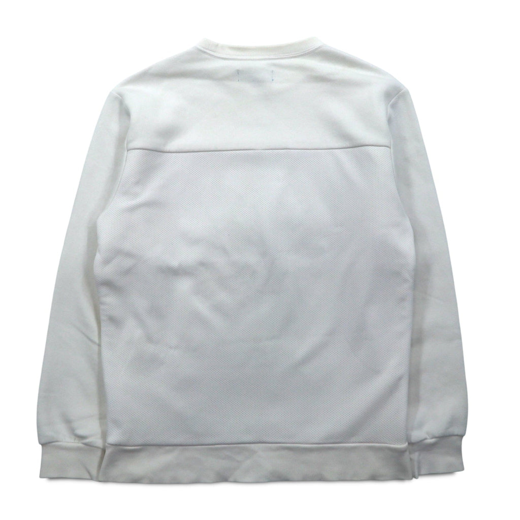 adidas originals Felpa stampata numerata XS bianca con inserti in mesh WINTER CREW SWEATSHIRT BS2626