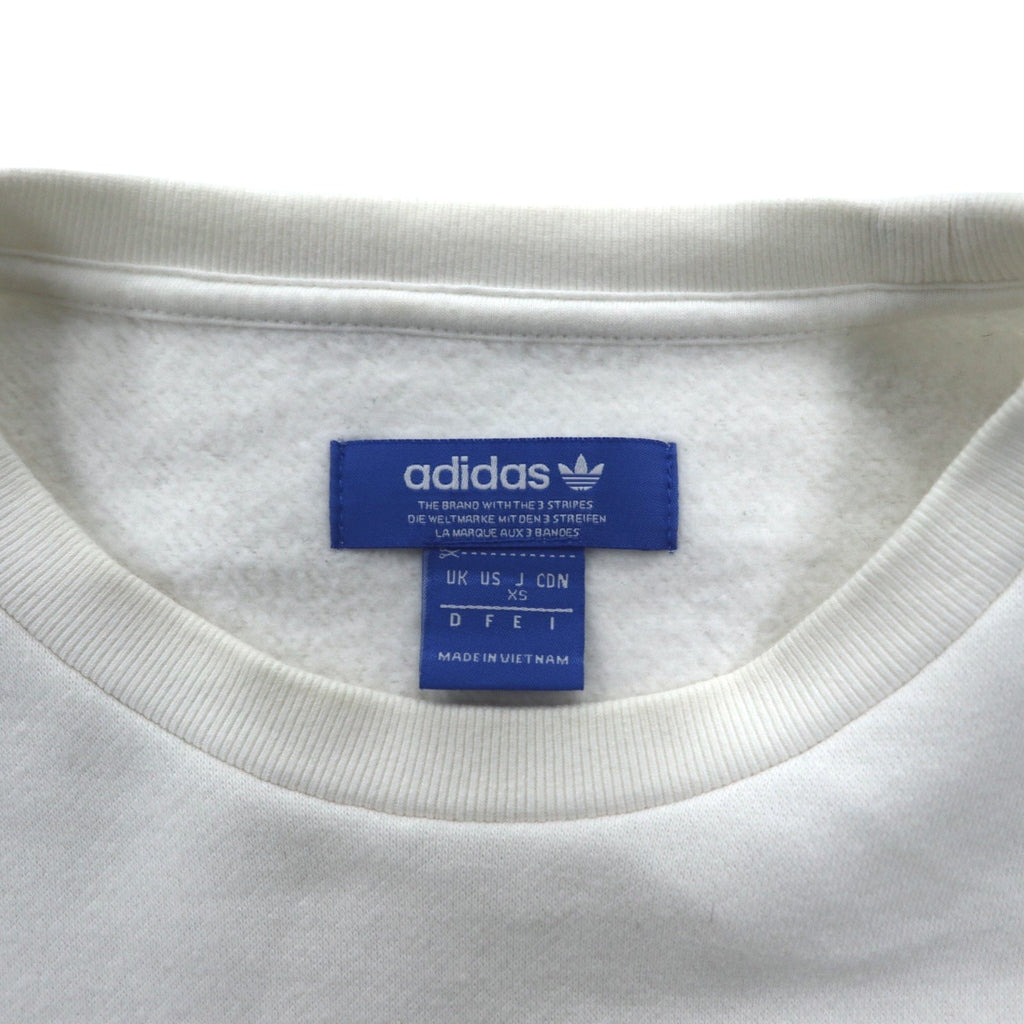 adidas originals Felpa stampata numerata XS bianca con inserti in mesh WINTER CREW SWEATSHIRT BS2626
