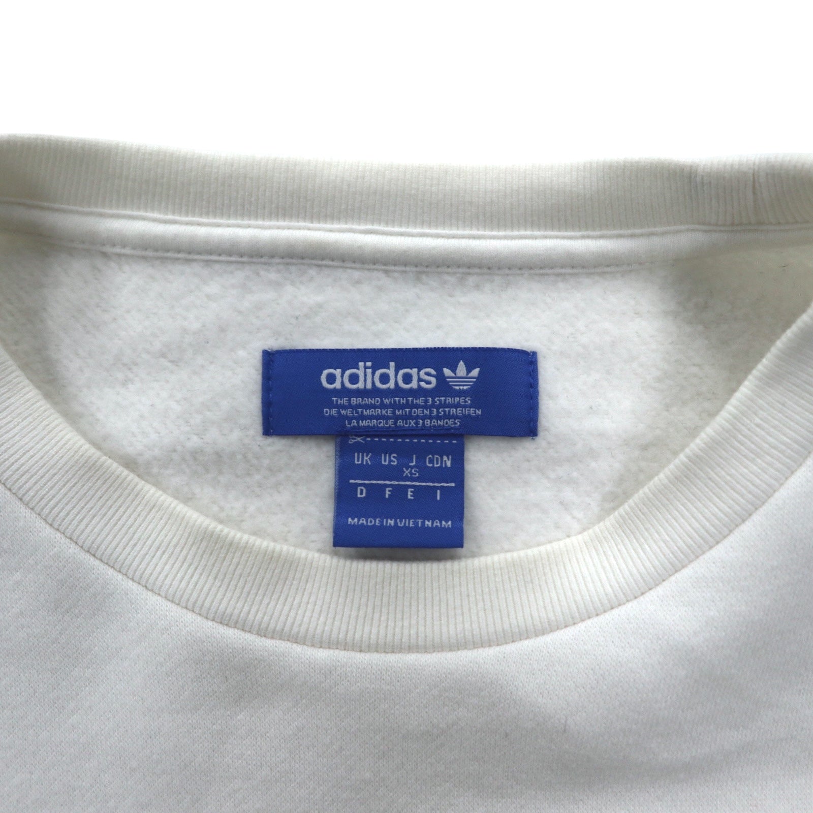 adidas originals Felpa stampata numerata XS bianca con inserti in mesh WINTER CREW SWEATSHIRT BS2626