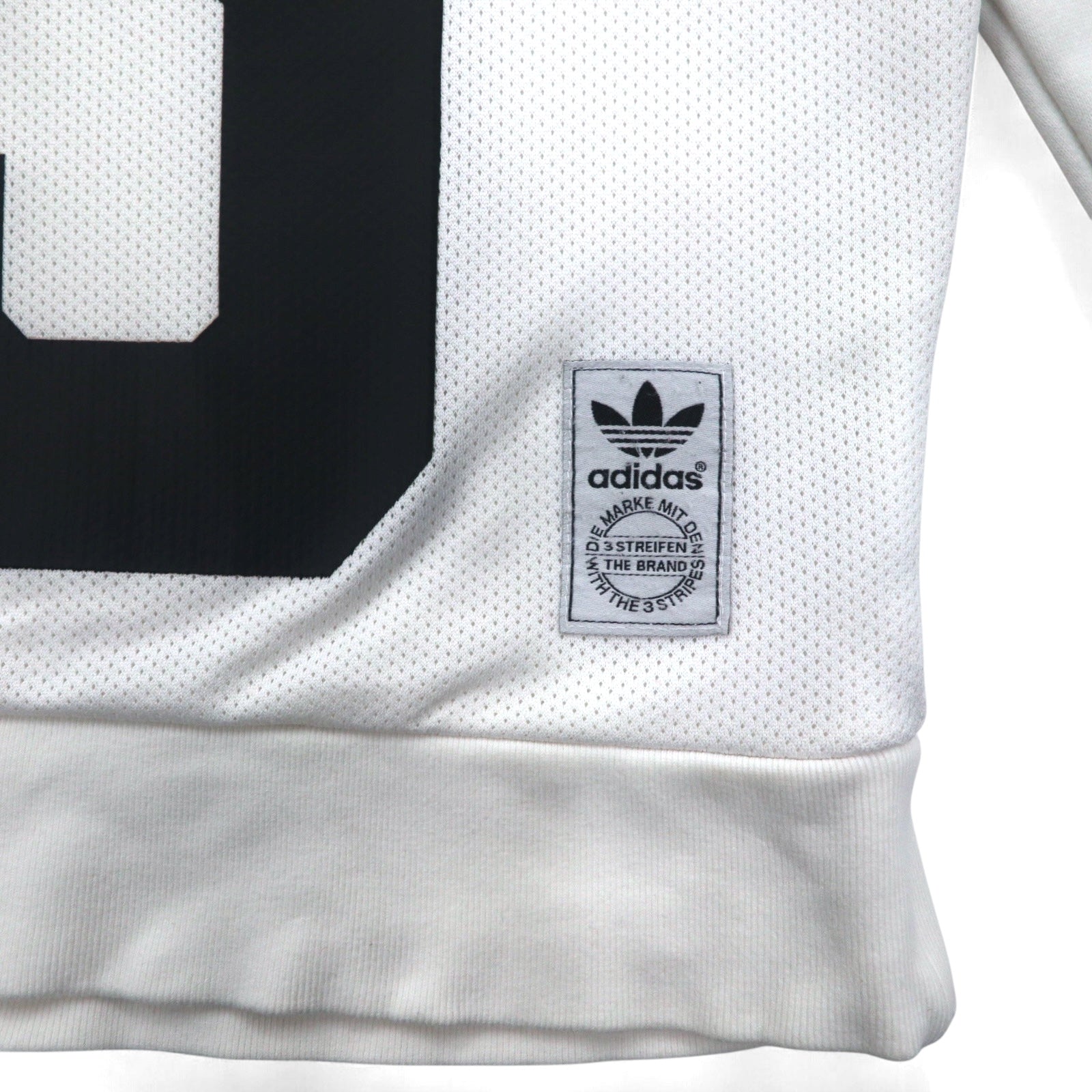 adidas originals Felpa stampata numerata XS bianca con inserti in mesh WINTER CREW SWEATSHIRT BS2626