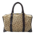 CELINE Made in Italy Old C Macadam Mini Boston Bag Brown Canvas Leather Sulky Carriage