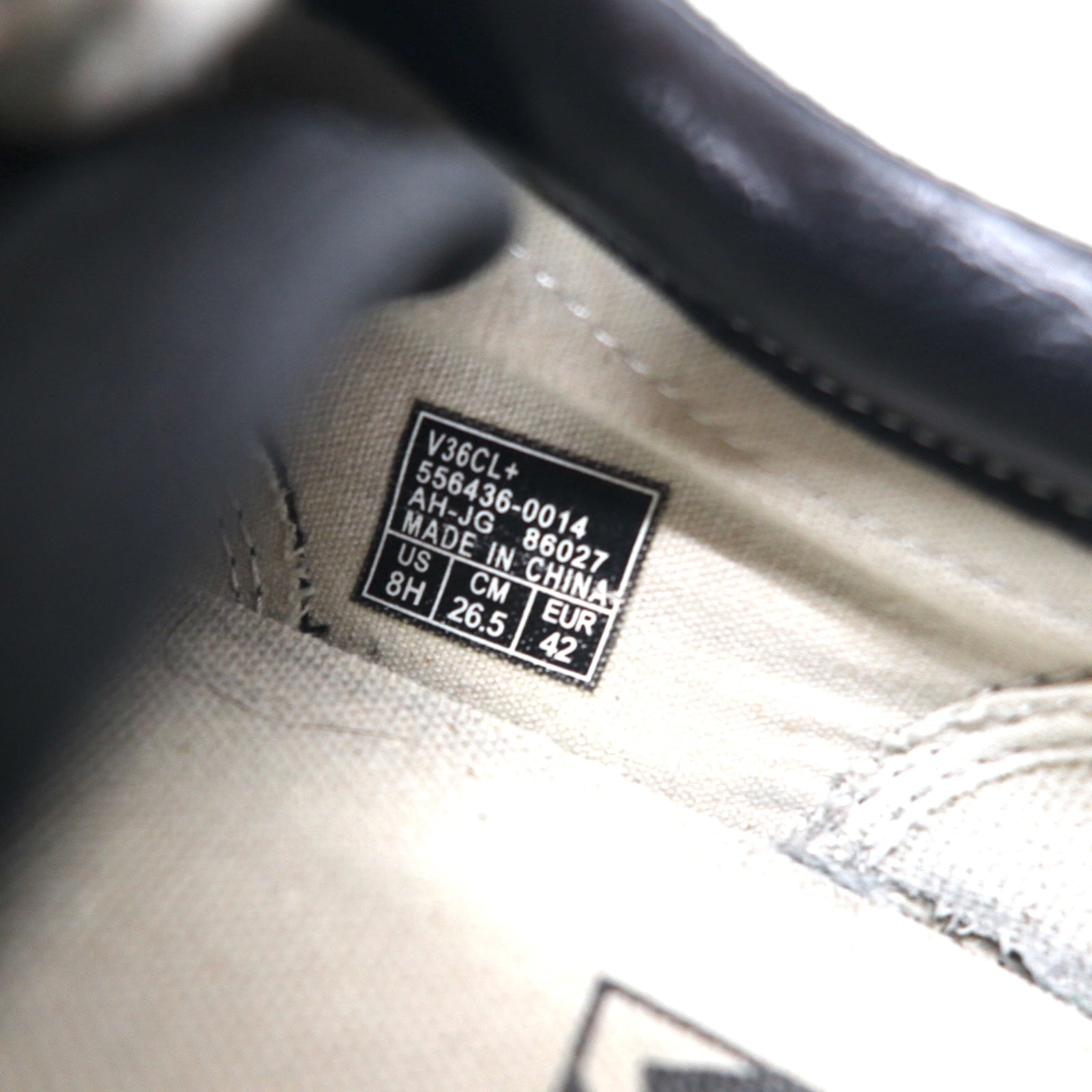 VANS オールドスクール OLD SKOOL DX スエード スニーカー 26.5cm ブラック キャンバス ガムソール V36CL+ 556436-0014
