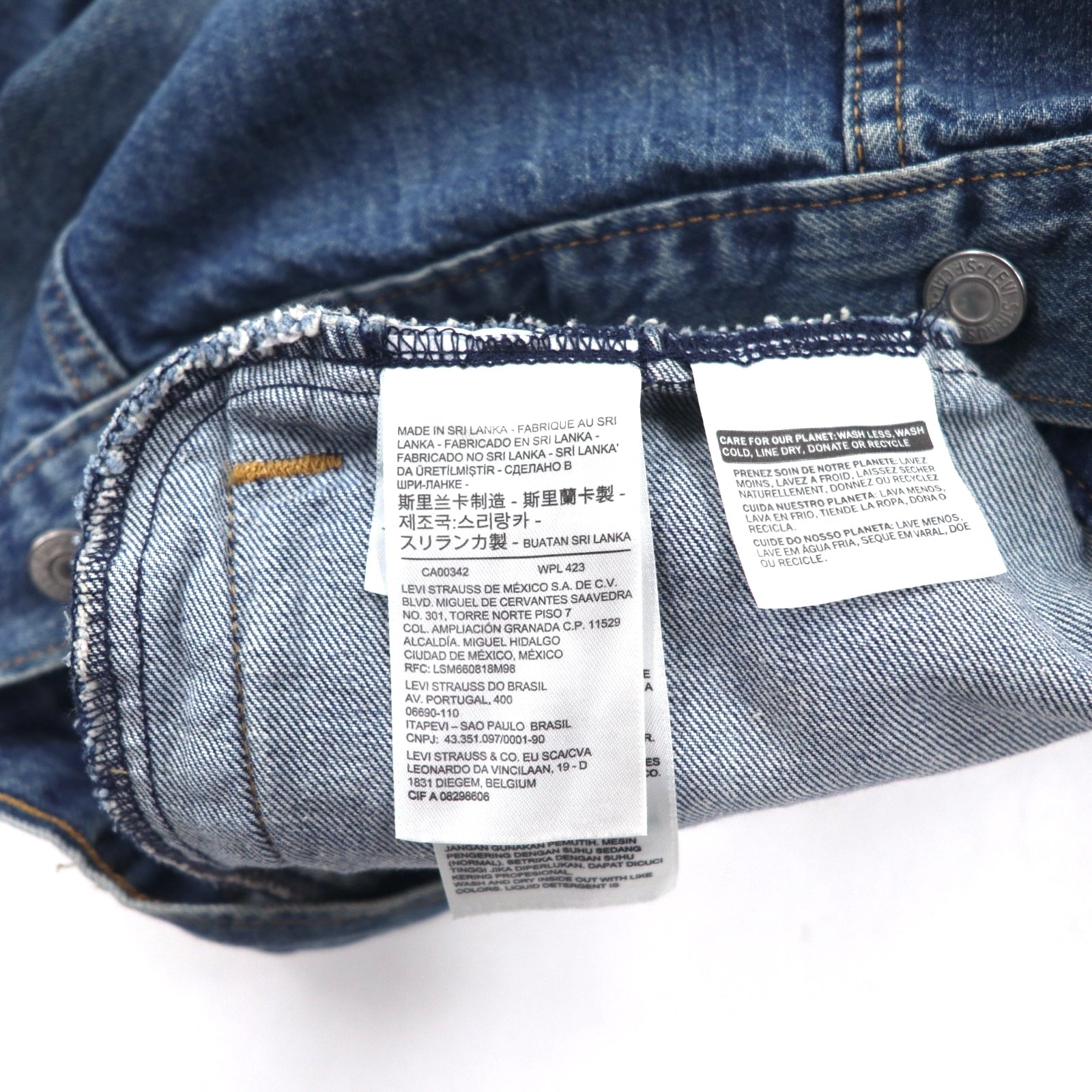 Levi's giacca di jeans 3° tipo Gジャン M blu cotone ORIGINAL TRUCKER JACKET 29945-0031