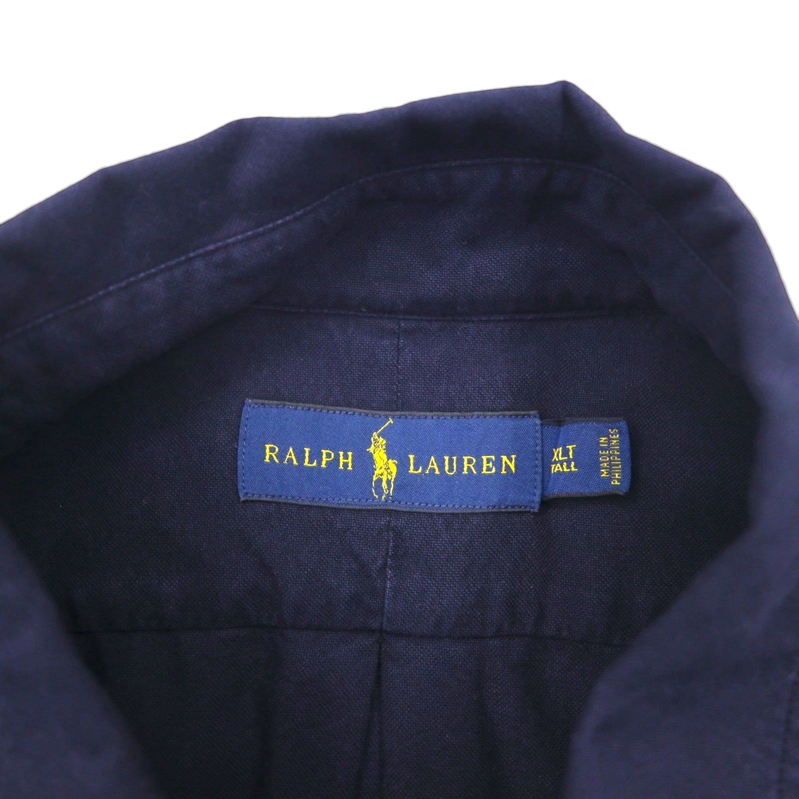 Ralph Lauren ボタンダウン シャツ XL ネイビー コットン スモールポニー刺繡